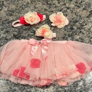 Pink Floral Tutu Set for newborn